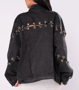 Hoop Link Black Denim Jacket