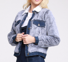 Load image into Gallery viewer, Fur Denim Jacket