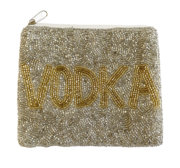 'VODKA' Beaded Coin Purse