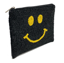 Load image into Gallery viewer, Smiley Face Beaded Coin Purse