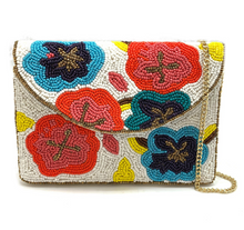 Load image into Gallery viewer, Floral Beaded Clutch