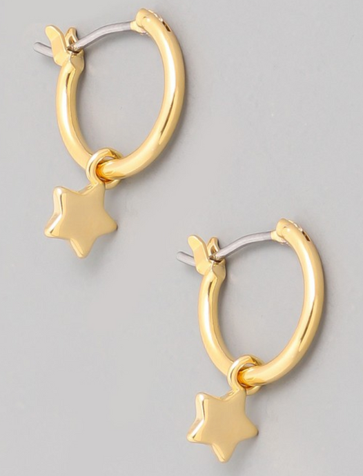 Mini Star Hoop Earrings