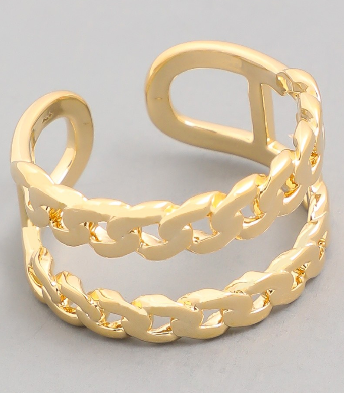 Double Strand Chain Link Ring