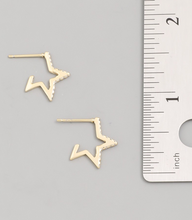 Load image into Gallery viewer, Mini Open Star Earrings
