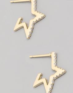 Mini Open Star Earrings